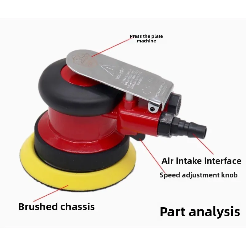 Pneumatic Sander Sandpaper Machine Pneumatic Dry Grinding Head Car Waxing Polishing