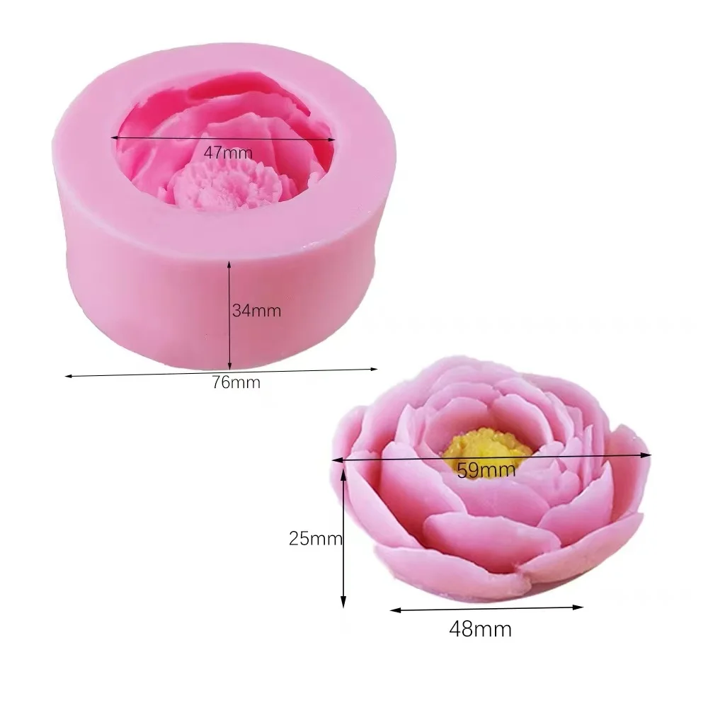 Jasmine Flower Silicone Mold for Gypsum Car Pendant DIY Fragrance Wax Candle Molds for Candle Making Fondant Cake New Molds