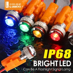 LANBOO 8mm Mini Indicator Lamp 2pin Waterproof IP68 Metal Point Light Red Green Blue Yellow Single LED 12V 24V 220V