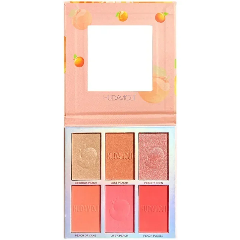 6 สี Multifunctional Face Makeup Palette เครื่องสําอางหญิง Matte Highlighter Palette Pearly Blush เงาอายแชโดว์ Palette