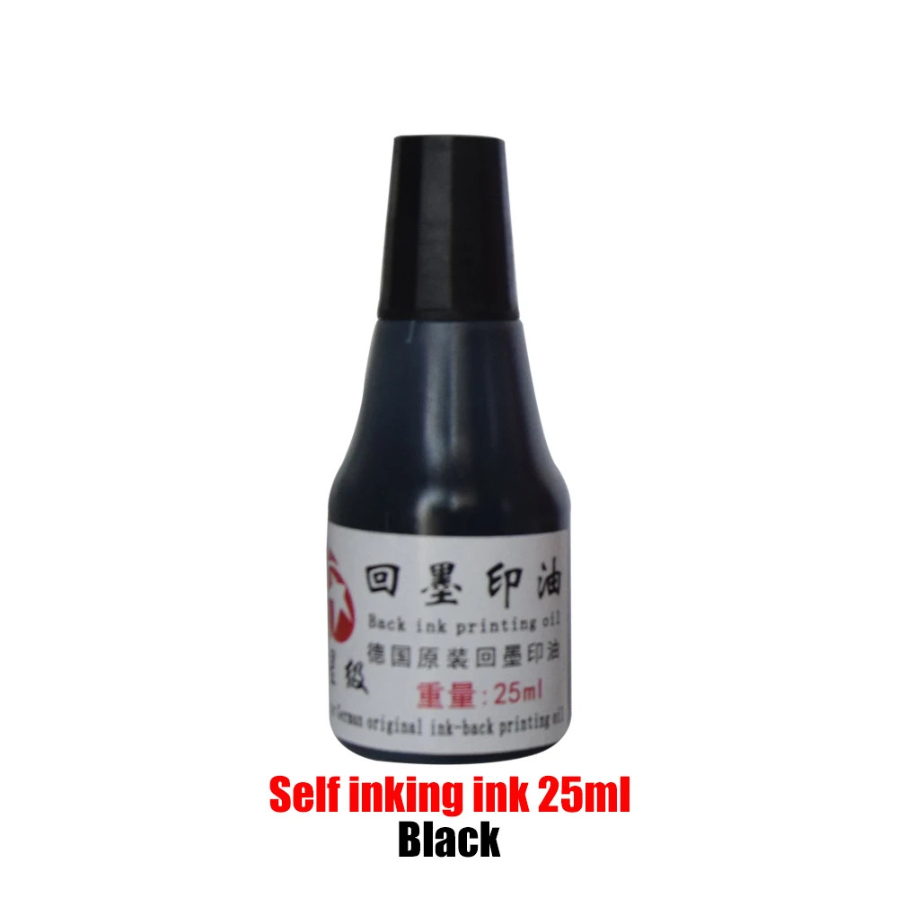 5 colors 25ml ink pad refill ink for self inking stamp