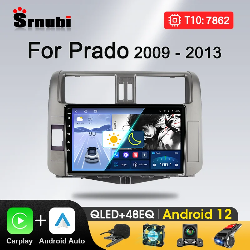 

Android Авторадио для Toyota Prado 150 2009 2010 2011 2012 2013 мультимедийный видеоплеер навигатор GPS DVD Carplay стерео аудио