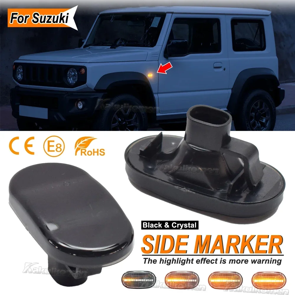 2PCS Led Side Marker Turn Signal Indicator Repeater Light For SUZUKI JIMNY JB64W JB74 JB23 JB64 1999-2019