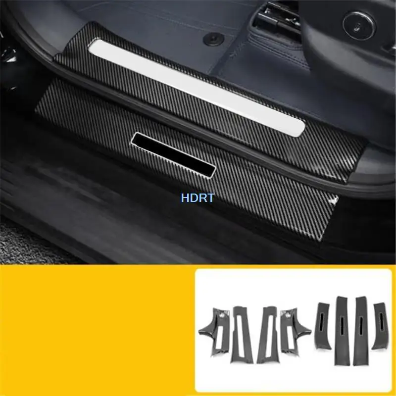 Car Styling Welcome Pedal Door Sill Rear Trunk Gurad Plate Protector Decoration Accessories For BYD Equation Leopard 5 2023 +