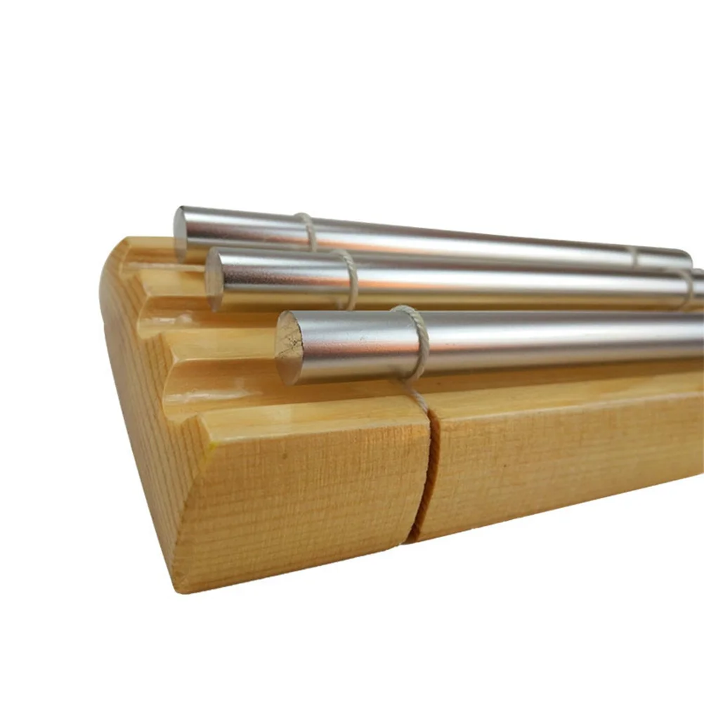 

Children Trio Chime 2-Note Metal Tubes Stable Base Wooden Musical Instrument for Toddler Kids Meditation Percussion Classroom