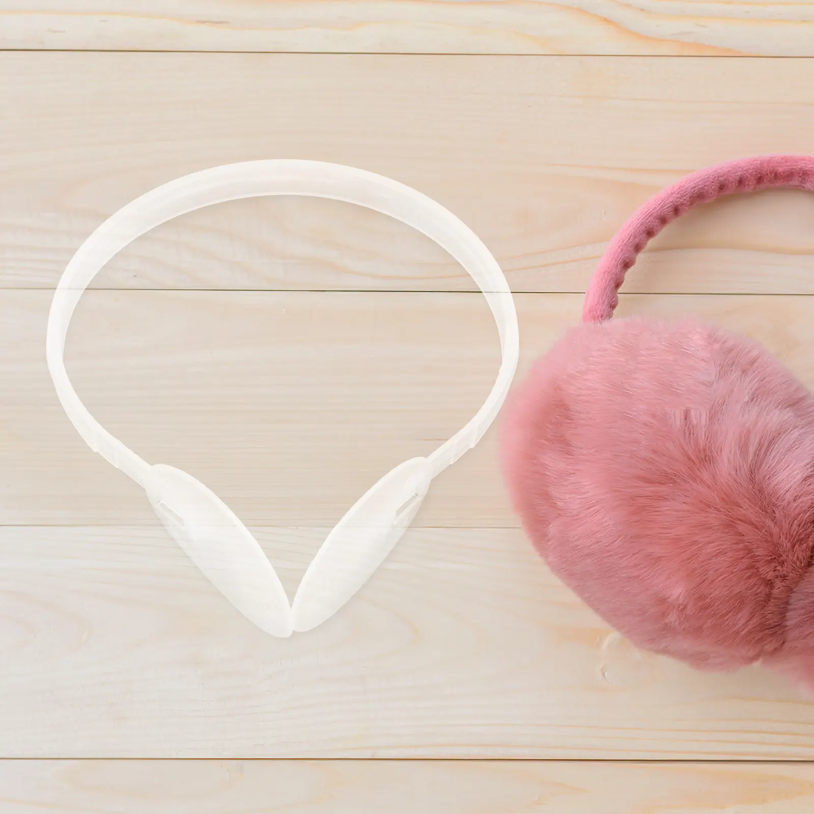 

4Pcs Plastic Earmuff Frame Holder for DIY Warm Ear Muff Making Replacement Parts Comfortable Stable Support Minimalist Design