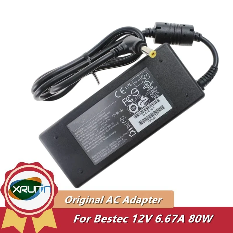 For Bestec 12V 6.67A AC Adapter Charger NA9002WBB-12V  LCD Monitor Laptop Power Supply