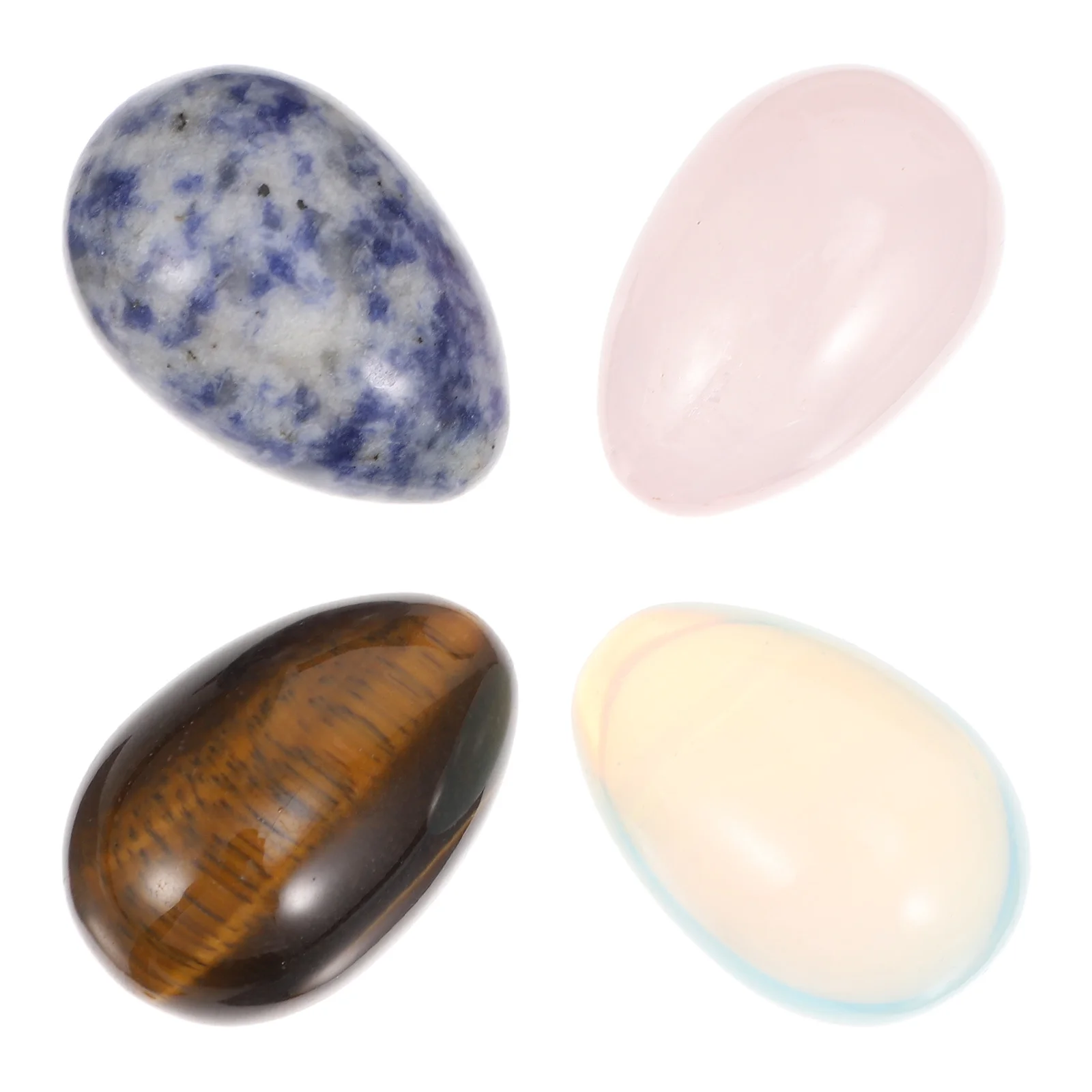 

4Pcs Polished Massage Stones Fine Finish Comfortable Grip Healing Thumb Stones for Meditation Desk Decoration Pocket Stone Set