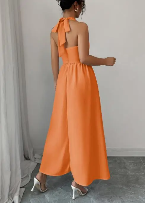 

Women's Dress, Autumn/winter 2025 Hot Selling Style Simple Style Unique Elegant Temperament, Hanging Neck Strapless Long Dress