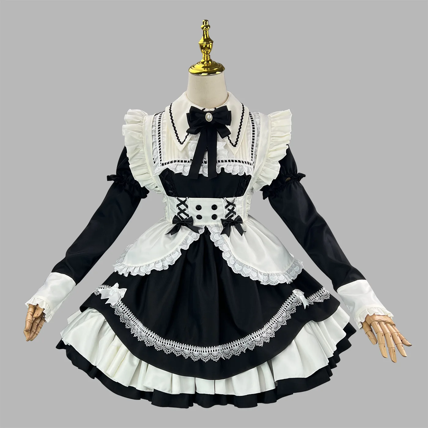 

Cute Lolita Girl Maid Outfit Cosplay Costume Women Waitress Servant Apron Dress Party Clothes
