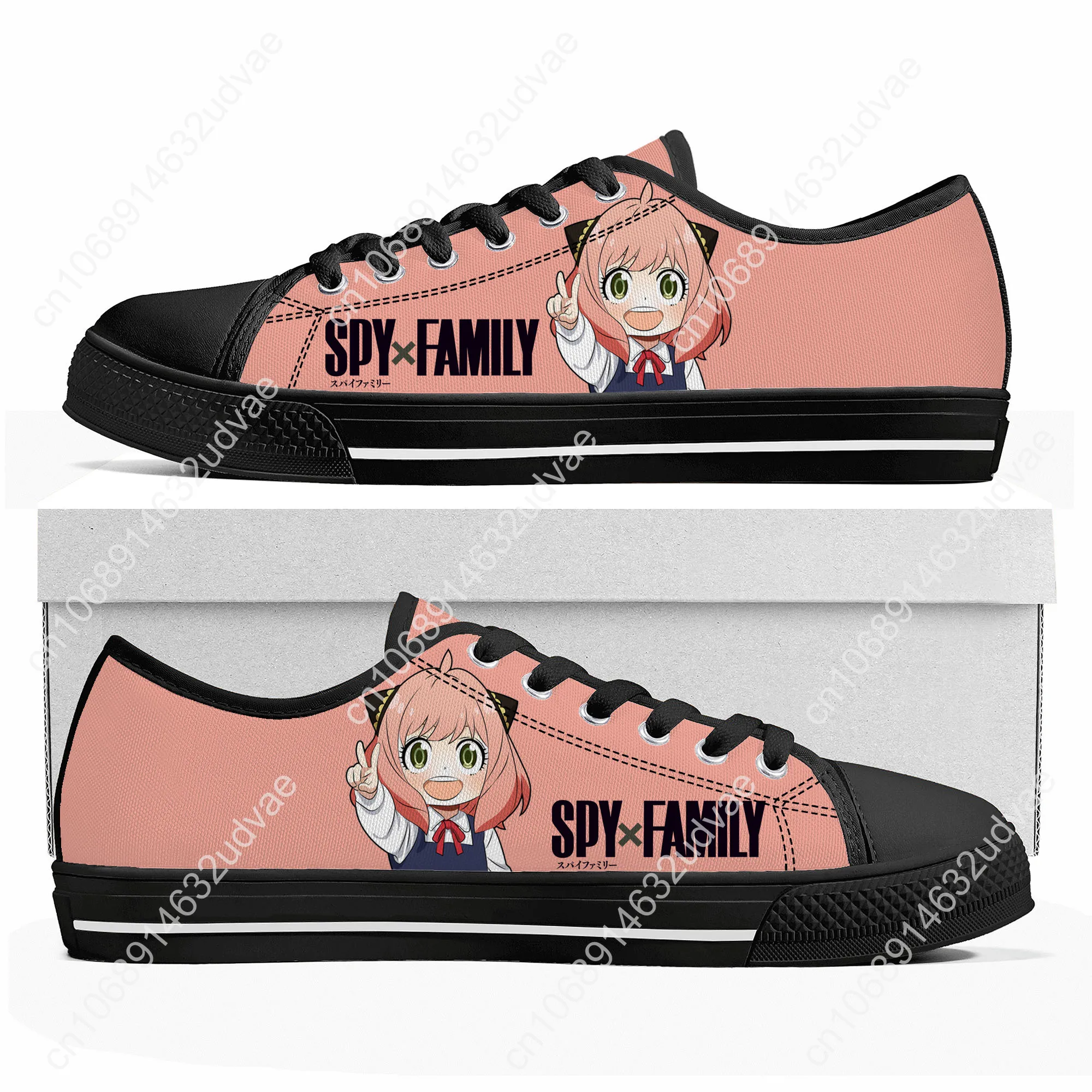 

SPY×FAMILY Low Top Shoes Men Women Teenager Sneakers Canvas High Quality Sneaker Casual Customized Couple Shoe Black Sole