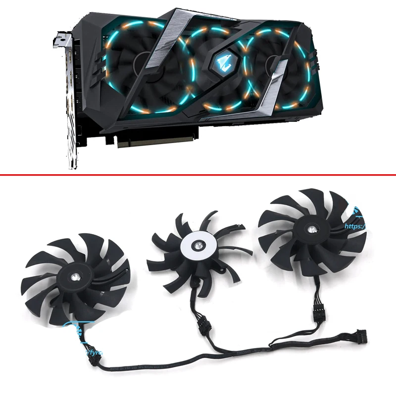 

95MM 4PIN PLD10015B12H Cooling Fan RTX2080 Ti GPU Fan For Gigabyte AORUS GeForce RTX 2060 SUPER RTX 2070 SUPER RTX 2080TI XTREME