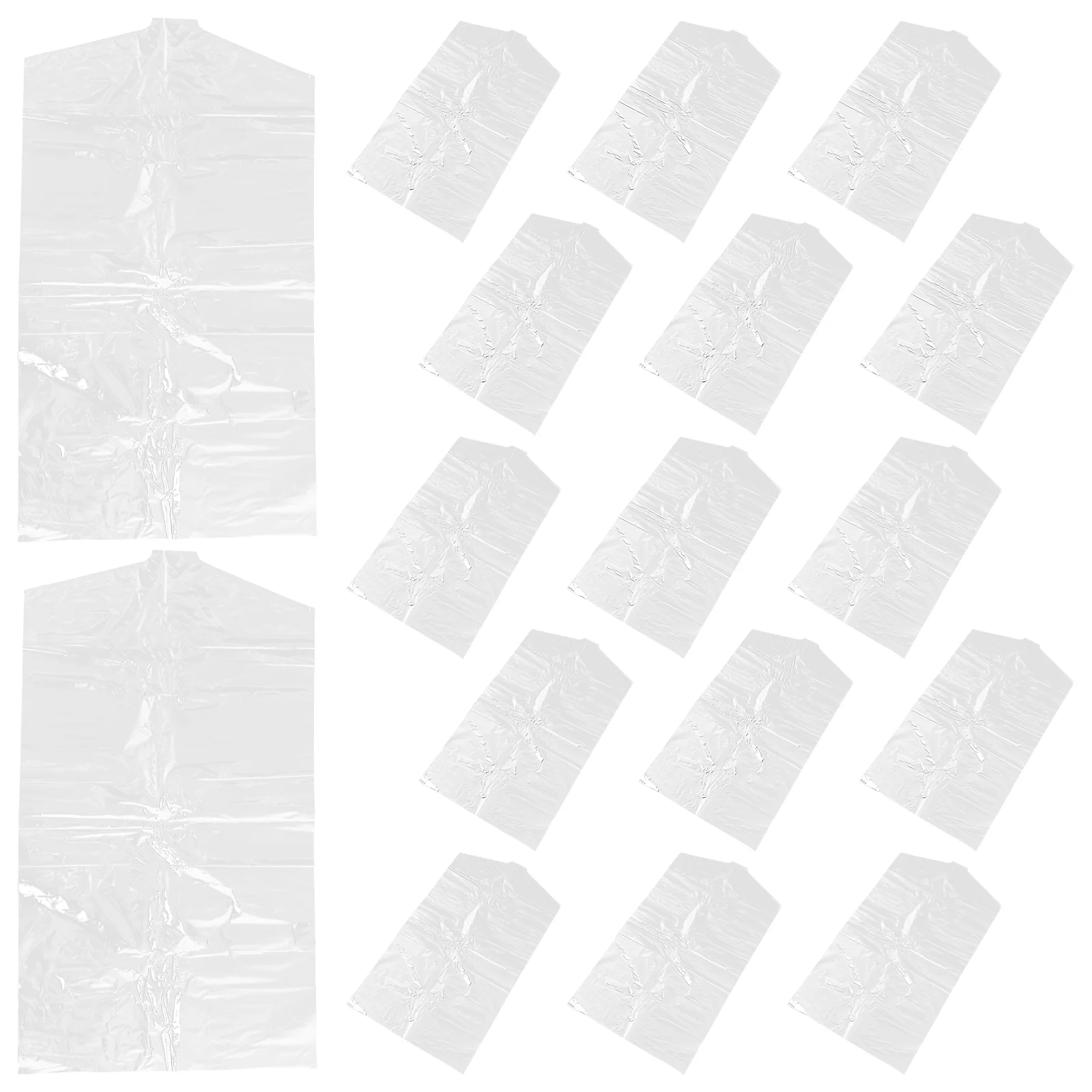 

60 Pcs Garment Dry Cleaning Bag Coat Storage Bags Clothes Covers Dust Plastic Clothing Travel