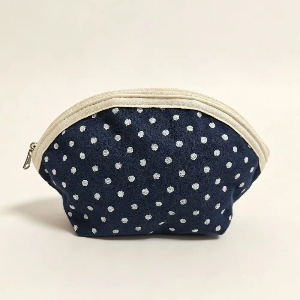 Portable Polka Dot Makeup Bag Mini Shell-shaped Cosmetic Storage Bag Multifunctional Lipstick Pouch Women