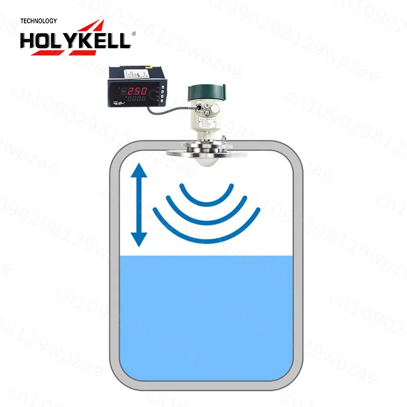Holykell Industrial 80ghz Guided Wave radar Water Level Sensor for Chemical tank