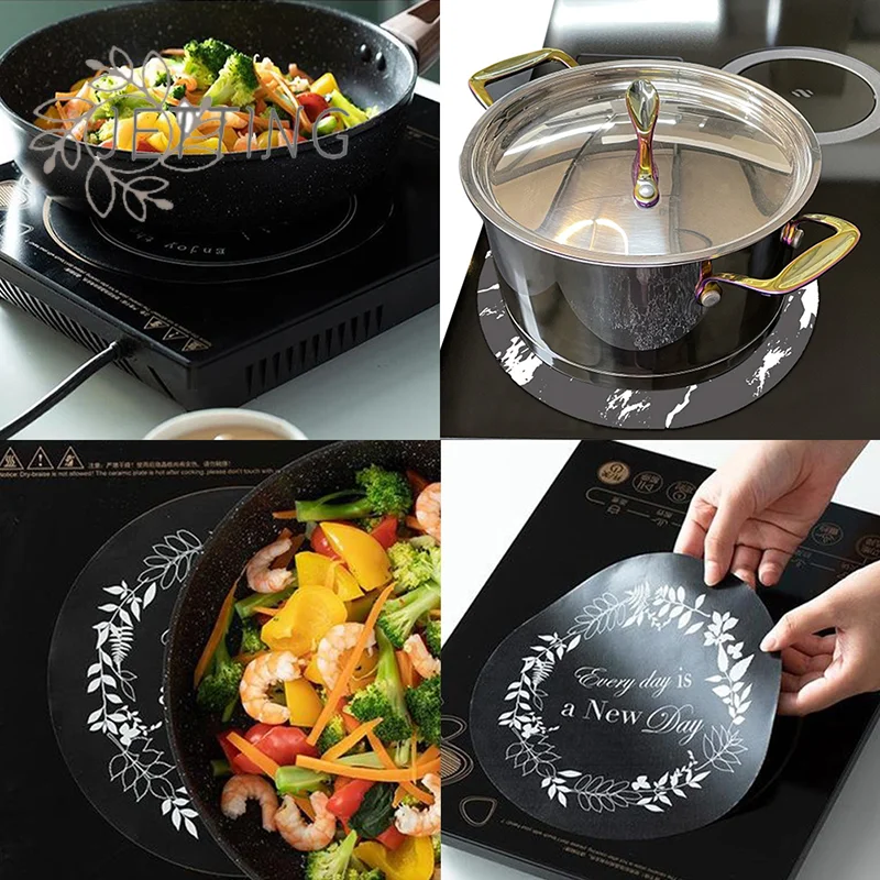 (SMTGDP11)1PC Stove Mat Pad Induction Cooktops Magnetic Non-slip Silicone Scratch Protector Heat Resistance For Induction Cooker