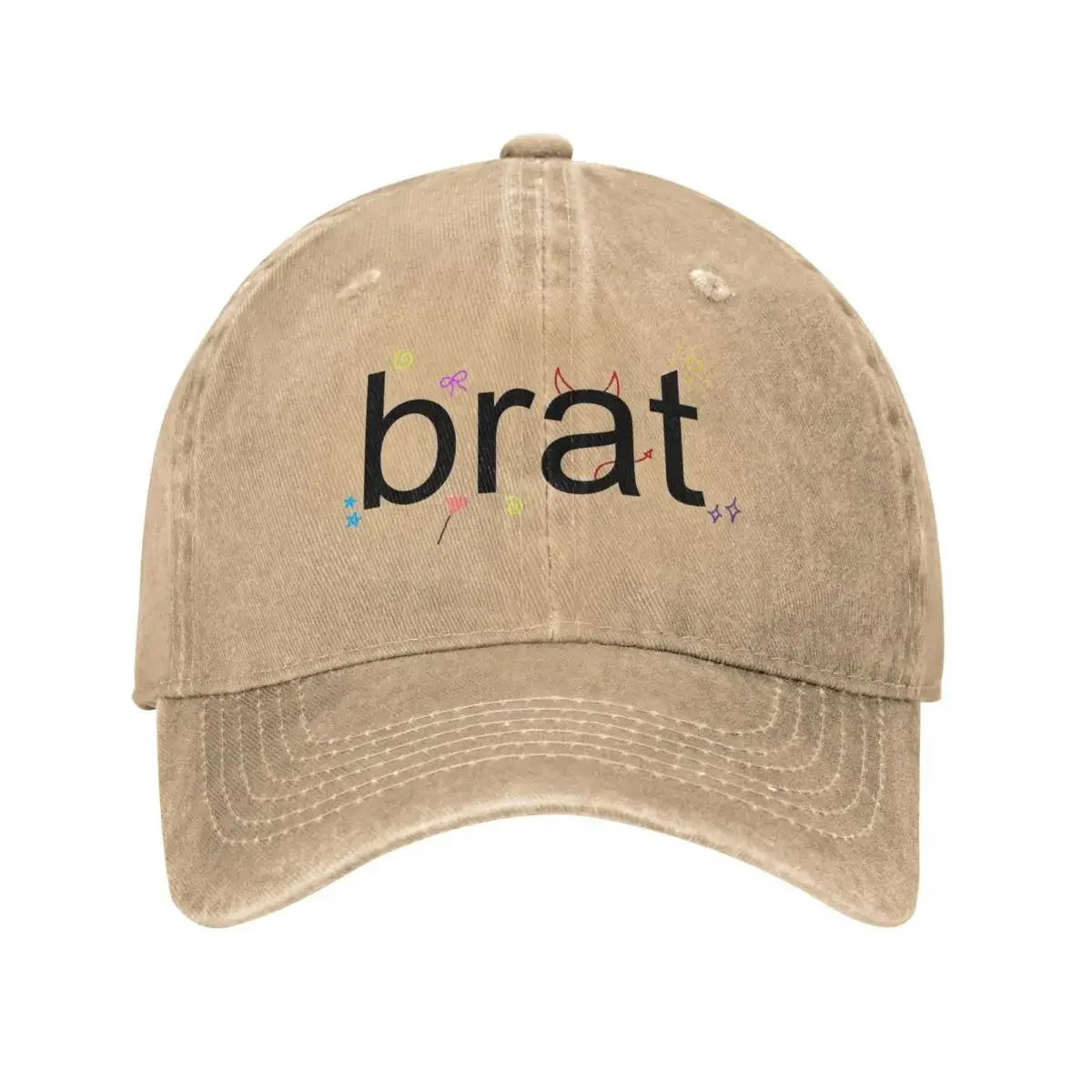 

Retro Charli XCX Brat Baseball Caps Unisex Distressed Cotton Sun Cap Outdoor Running Golf Hats Cap