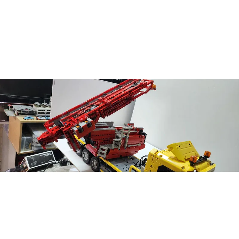 

MOC-129176 Электрический радиоуправляемый городской осмотр, ремонт, осмотр автомобиля, строительные блоки, модель 4871, деталиMOC, креативная игрушка на день рождения для мальчиков и детей