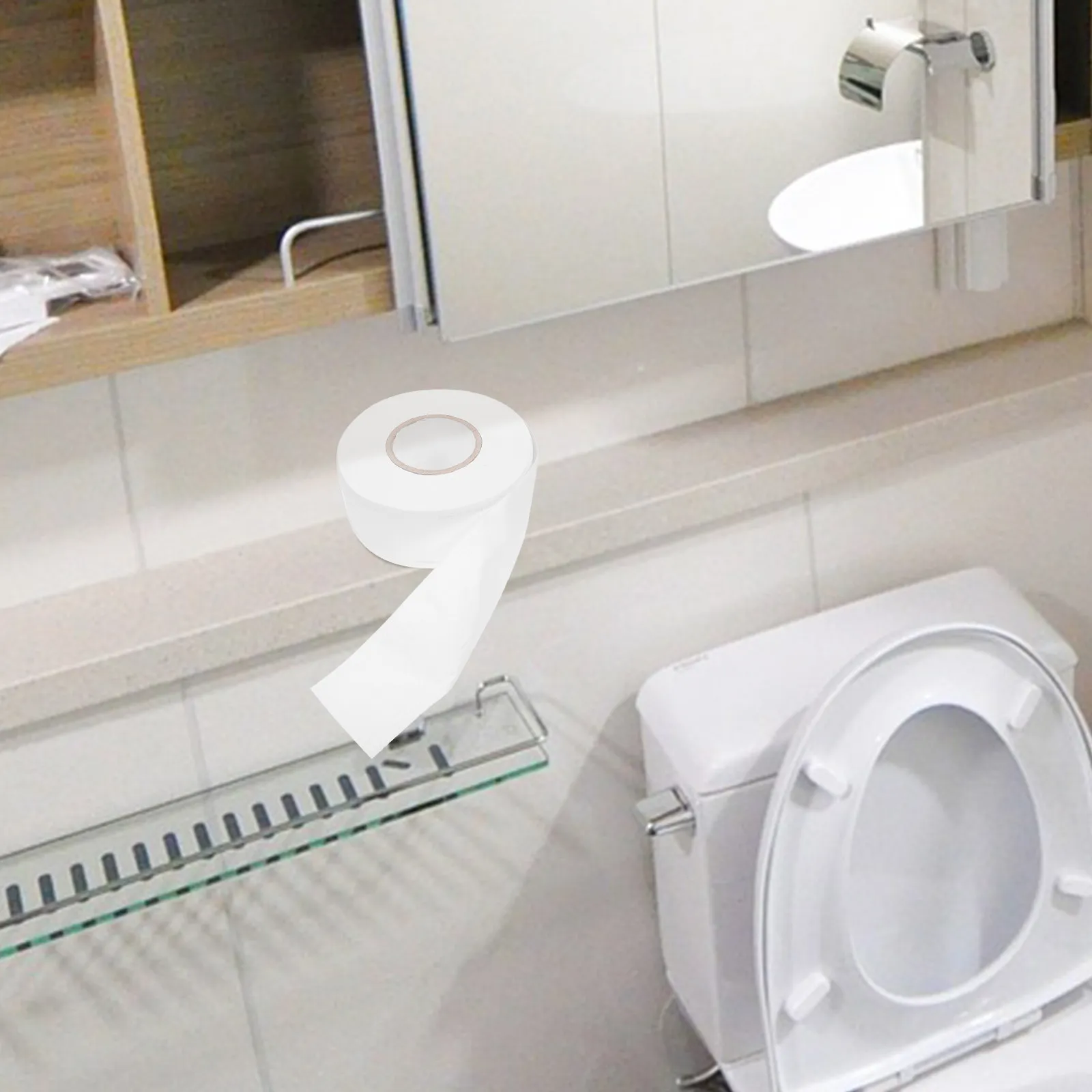 1Roll Resistant Toilet Paper Rolls Bathroom Tissue Rolls For Office Restroom Thick High Absorption Tear Public