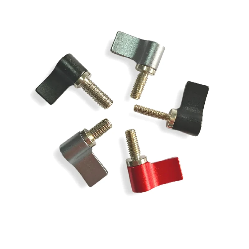 2 Peças M3M4M5M6M8 Mini Parafuso de Manípulo em Liga de Alumínio Tipo 7 em L para Ajuste e Aperto, Acessórios Fotográficos, Botão de Torção Manual