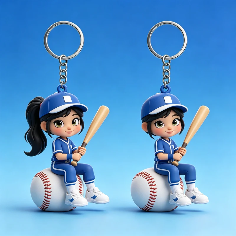 Cute Acrylic Custom Your Cartoon Photo 2D Flat Keychain Personalized Amine People Animal Picture Keying Gift Wholesale Itmes view 5