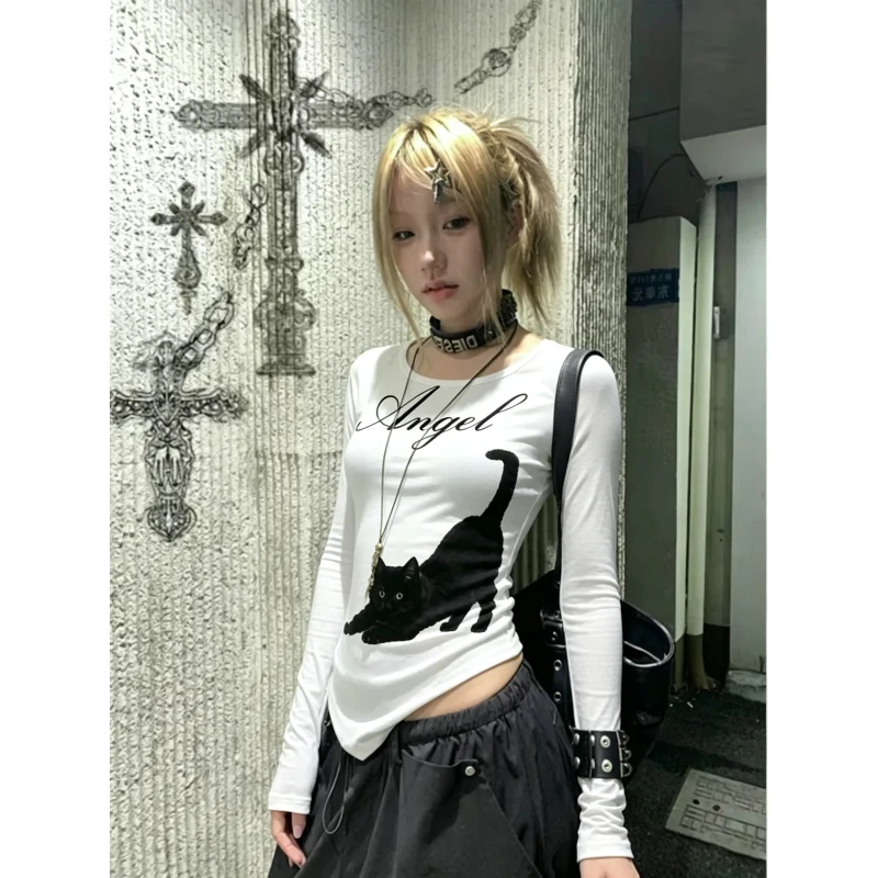 European and American cross border Autumn Winter Ins Personality Animal Print Crew Neck Long Sleeve Pullover Retro Street Top