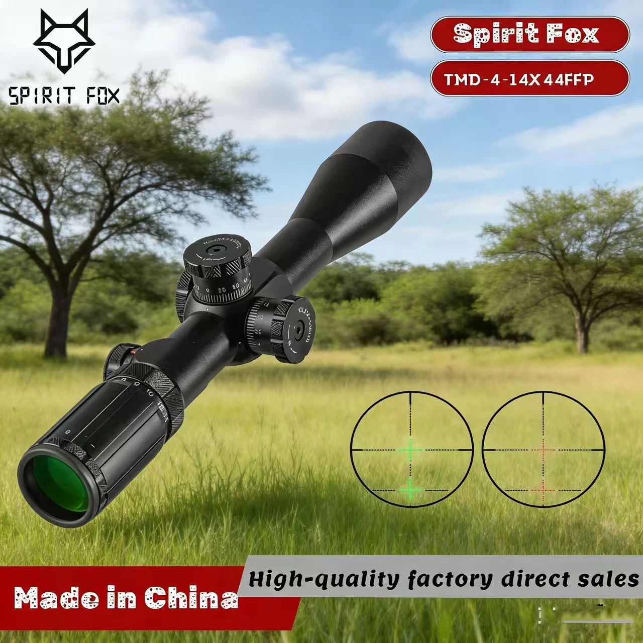 

Оптический прицел FireWolf TMD 4-14×44 с раздельной сеткой, боковой фокусировкой, азотным наполнением, водонепроницаемый, ударопрочный, тактический, с высоким разрешением.