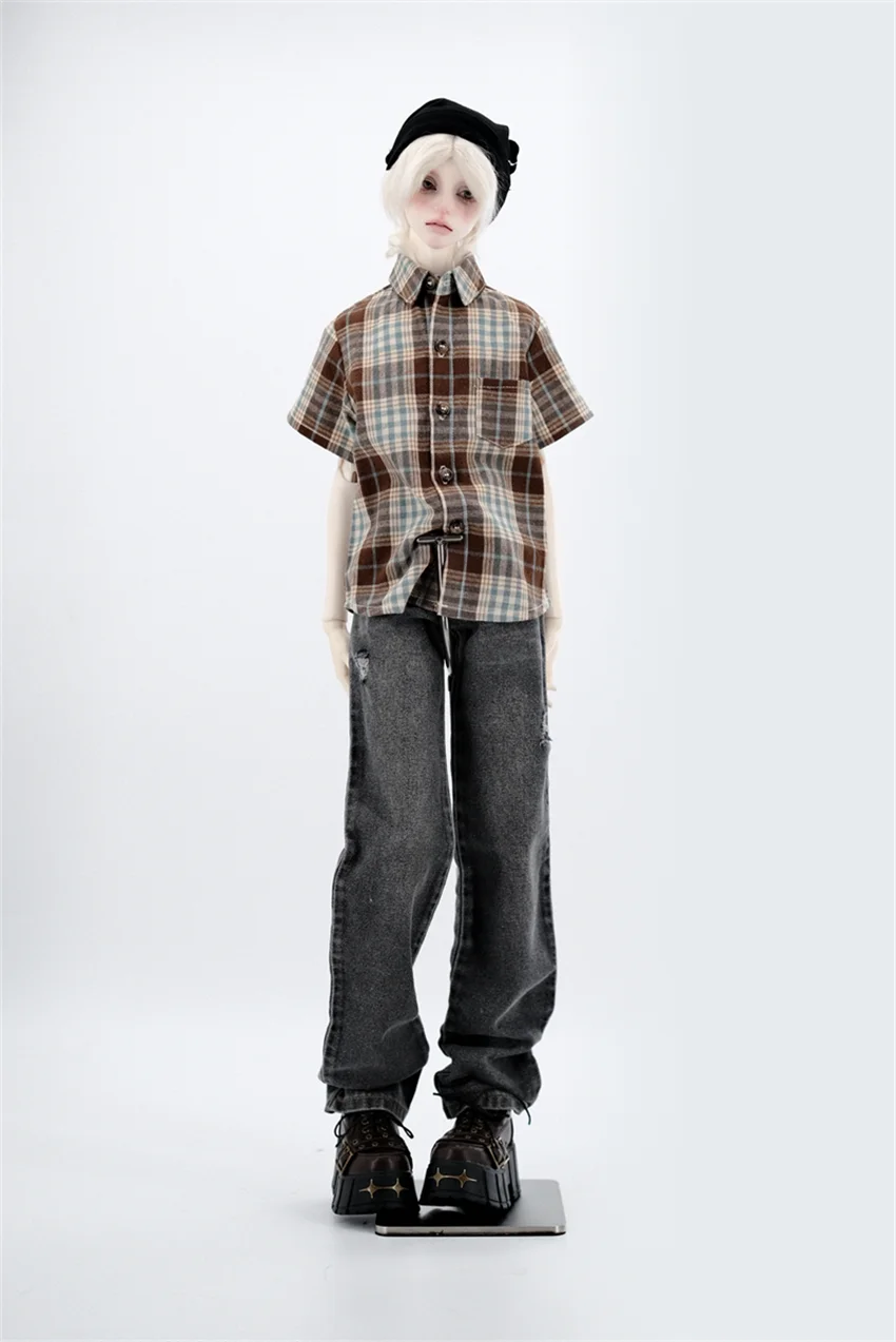 BJD Doll Clothing vings68/ID75 uncle vintage plaid shirt Short sleeve/long sleeve BJD doll accessories(no doll)