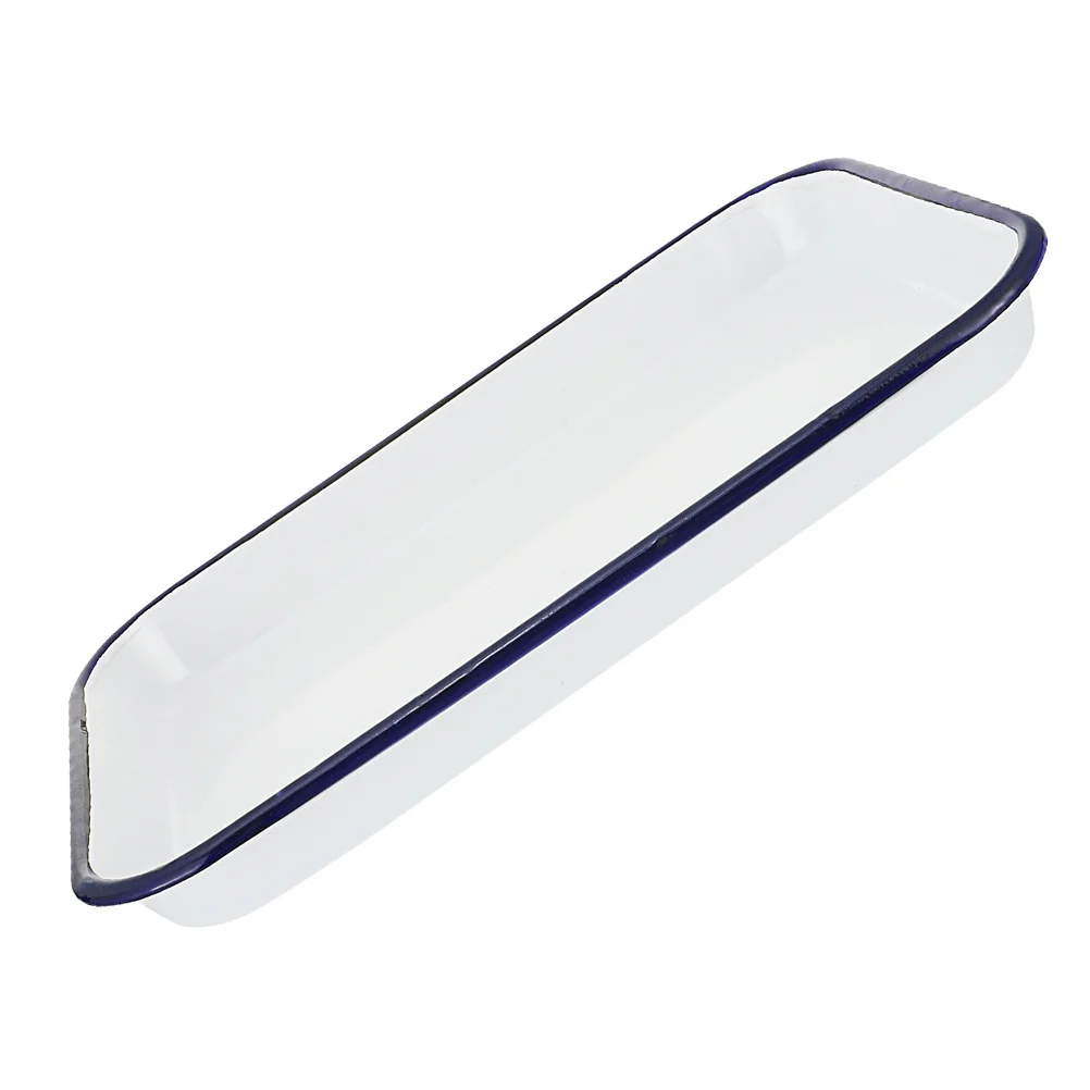 

Enamel Storage Plate Durable Solid Laboratory Tray Rectangular Multipurpose Sterilized Square Tray Organizer Storage Plate