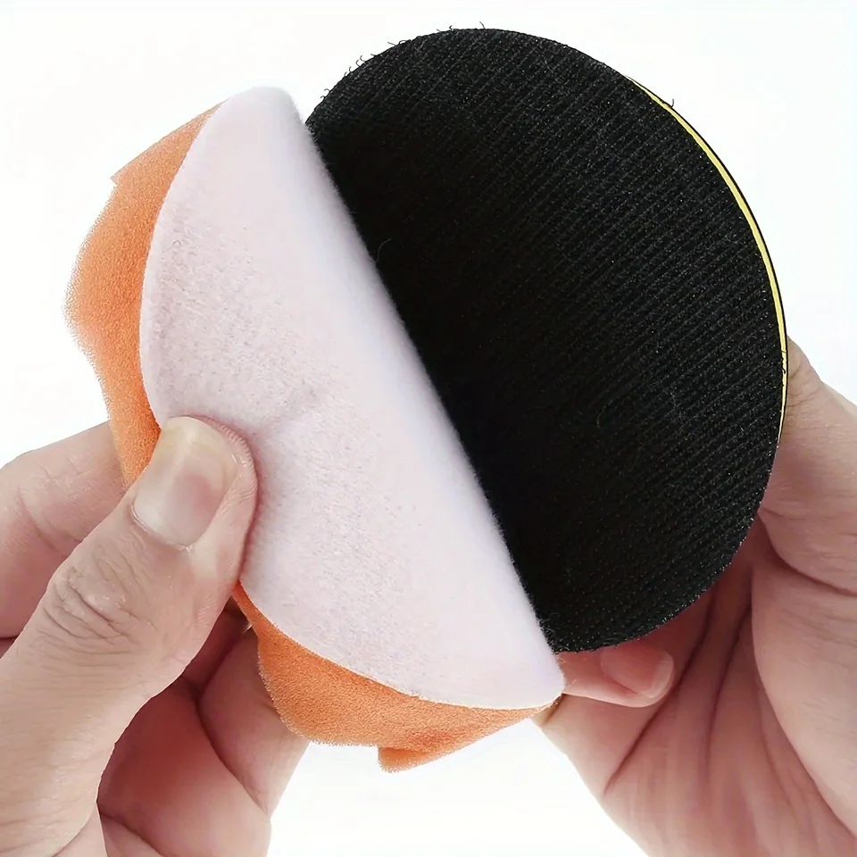 6 Pieces/set of Car Polishing Pads, Sponge Hair Polishing Discs, Car Shape Polishing Discs, with Backboard Drill Adapter
