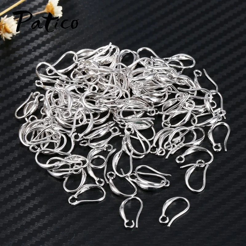 10 unids/lote DIY pendientes hallazgos pendientes cierres ganchos accesorios Plata de Ley 925 accesorios para hacer joyas gancho Earwir