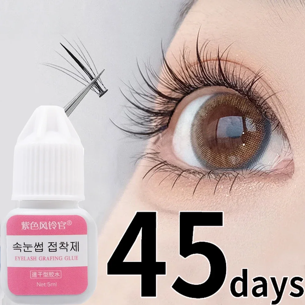 Waterproof No Irritation Eyelashes Extension Glue Quick Drying Long Lasting Adhesive Black Grafting Lashes Glue Makeup Tool 5ml