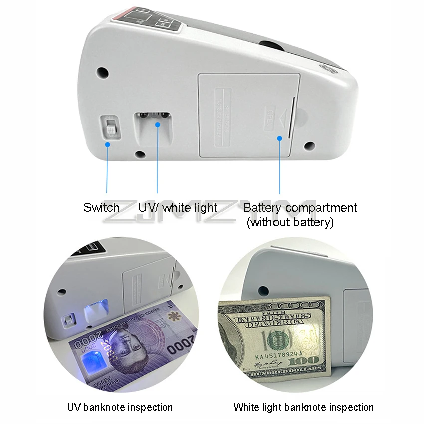 Mini Money Currency Counting Machine Bill Cash Banknote Counter 600 sheets/minute Portable Currency Cash Money Counting Machine