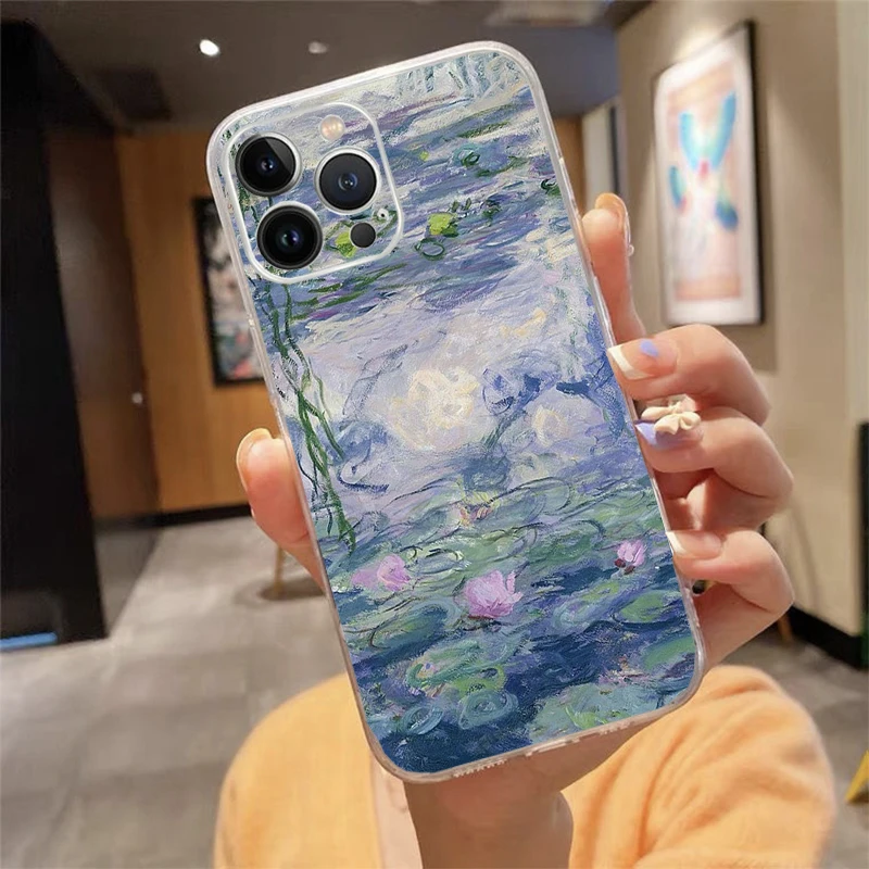 

Claude Monet Painting Phone Case For iphone 17 Pro Max Air 16 15 14 13 Pro Max 15 16 Pro 15Plus