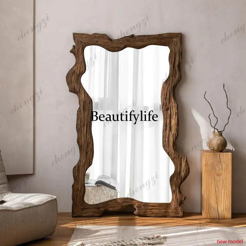 H178Luxury Wall Mirrors Full Body Living Room Big Wood Frame Mirrors Full Body Standing Design Espejos Decorativos Home Decorati