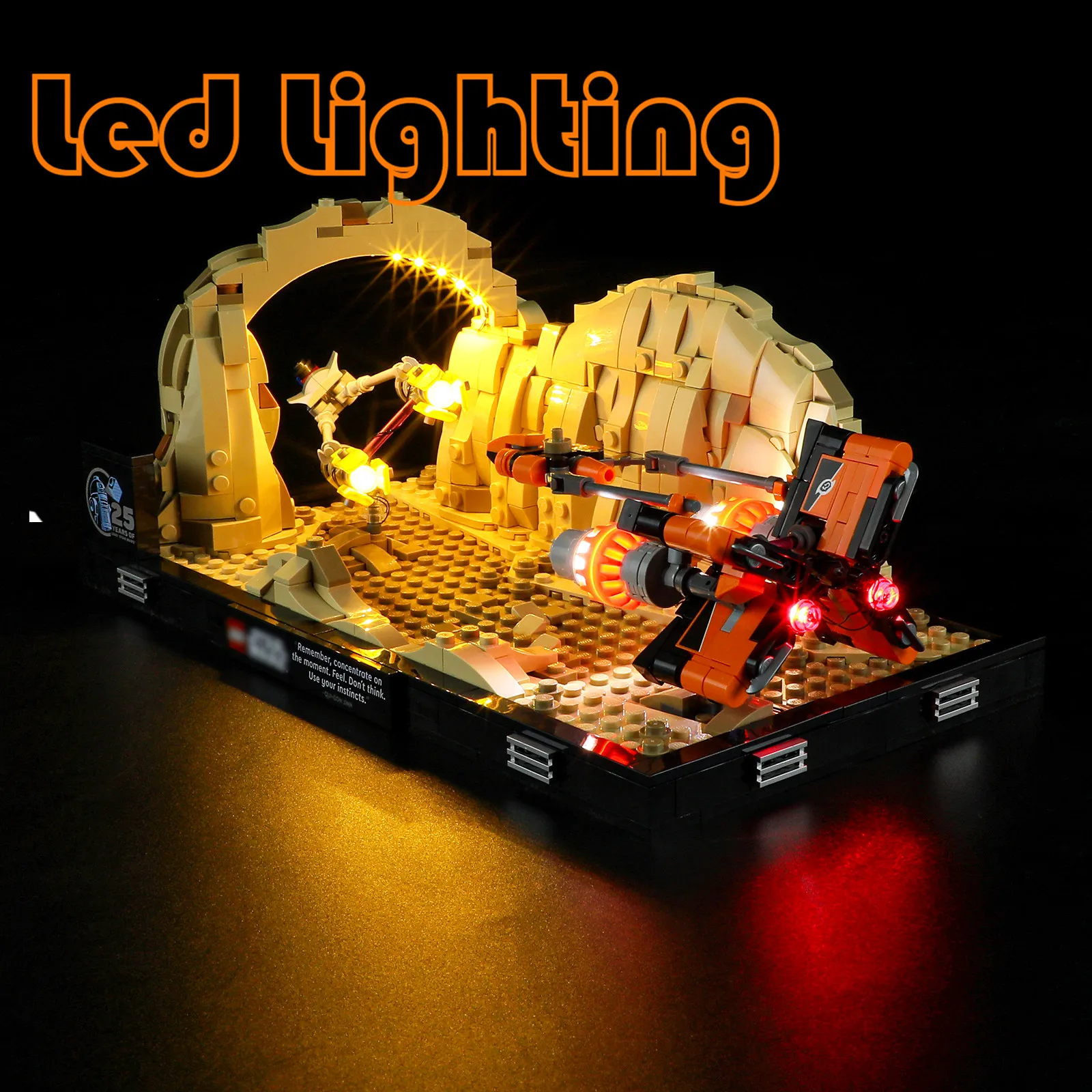 Starsing Wars Lighting Set For 75380 MosEspa Podrace Diorama The Phantom Menace Movie No Building Blocks (Only Led Light Kit)