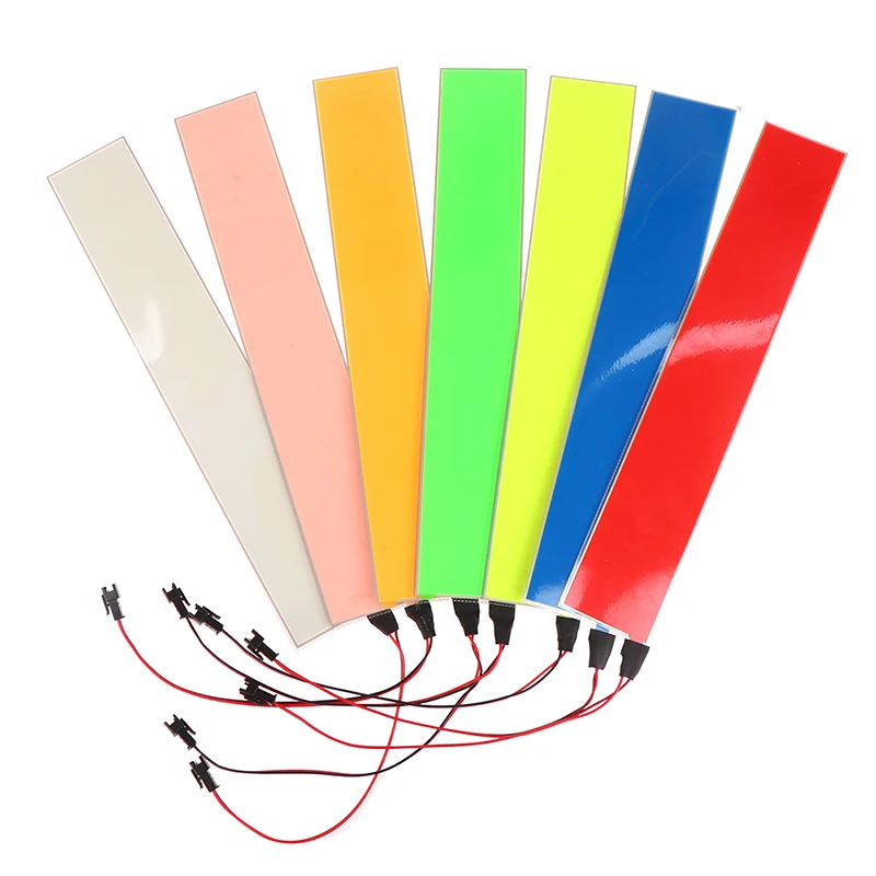 1pc Flexible EL Light Panel Electroluminescent Back Light Strip Lamp For Home Car Party 30.3x5.3cm Accessories