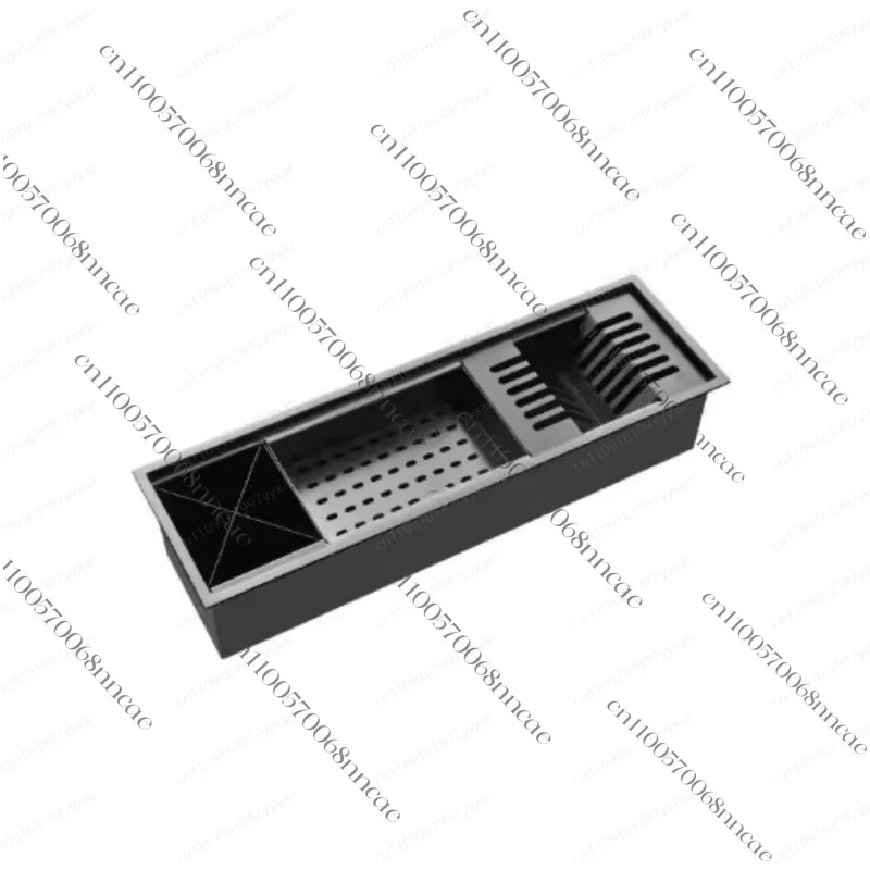 Nano-Coated Integrated Base Kitchen Sink, One-Piece 304 Stainless Steel Sink with Seamless Drainage Area