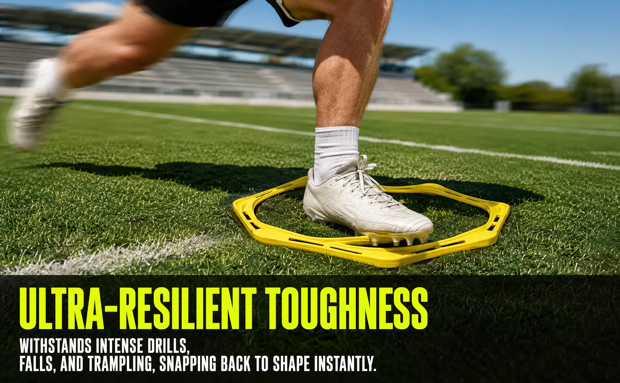 4Pcs Agility Rings for Football Training Bright Color Design Superior Visual Acuity Multi-Function Speeds Exercising Tools