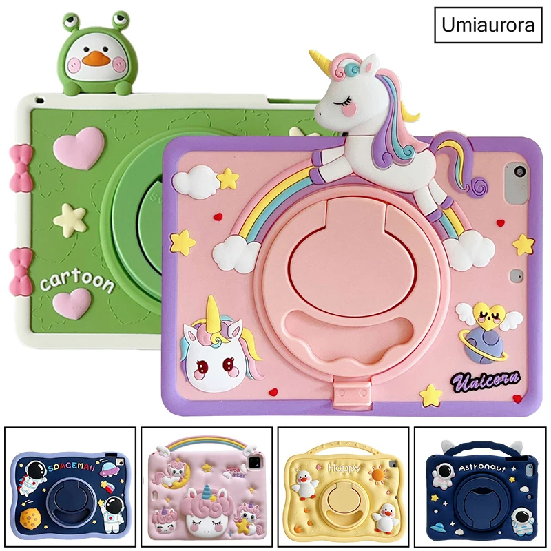 

For Xiaomi Redmi Pad 2 SE 8.7 11 inch Pro 12.1 Pad 5 6 11" Pad 7 11.2 Kids Cartoon Tablet Case Handle Stand Silicon Shell Funda