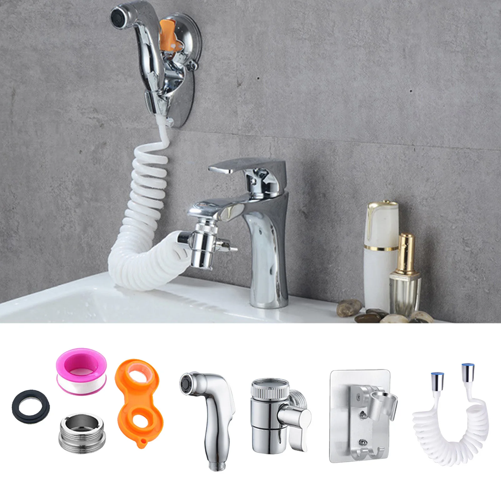 Handheld Shower Attachment for Sink | Handheld Sink Sprayer | Adjustable Bathroom Faucet Hose Attach