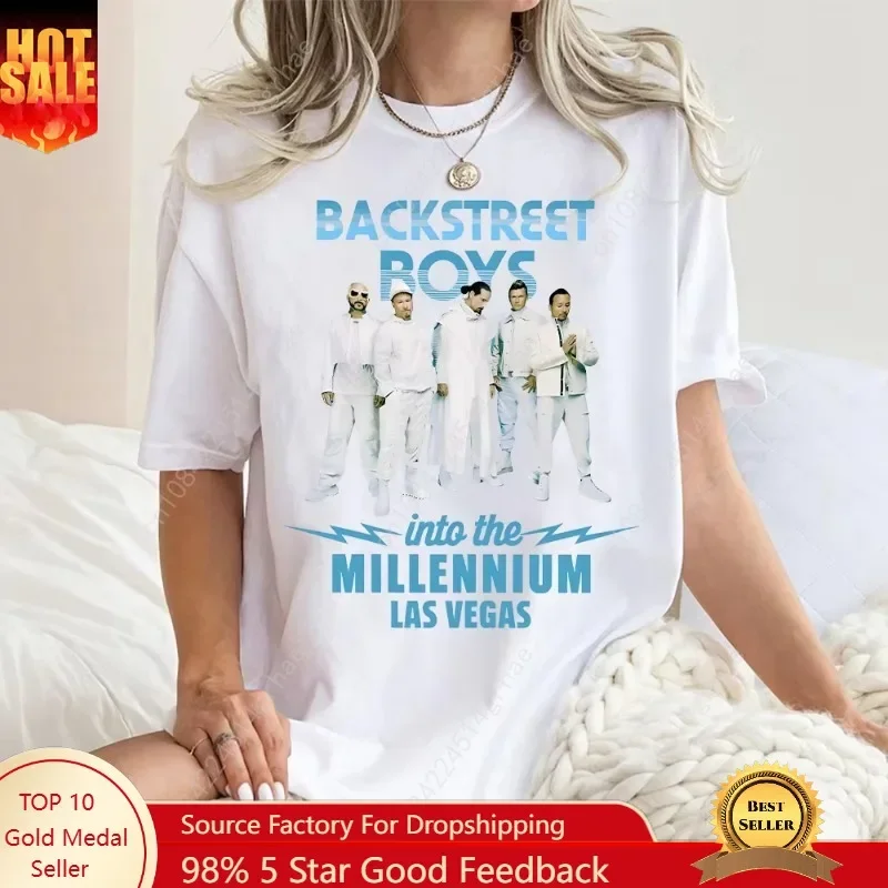Backstreet Boys T-Shirts Y2K Fun Casual Cotton Clothing Gift Clothing Into The MILLENNIUM Vintage Tops Women Men Streetwear Tees