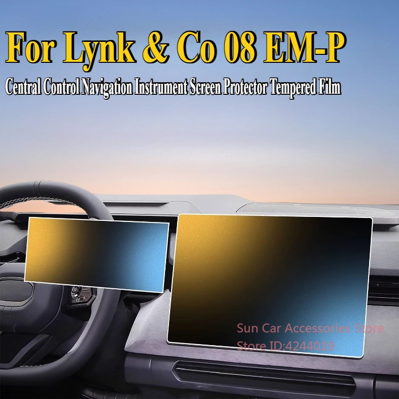

For Lynk & Co 08 EM-P 2023-2025 Central Control Navigation Instrument Screen Protector Tempered Film Car Interior Accessories