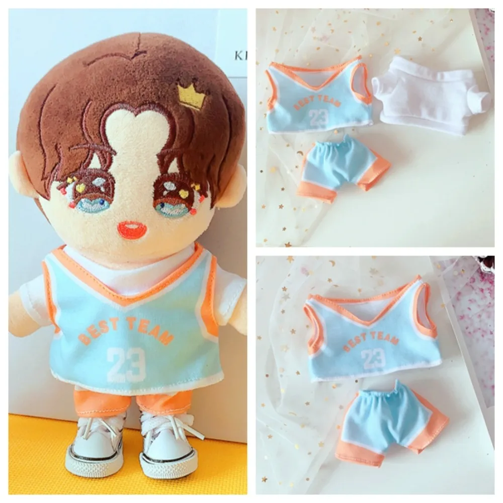 Sport Uniform Doll Basketball Outfit Anime T-Shirt Plush Doll Sports Clothes Mini Pant 20cm Cotton Doll Clothes