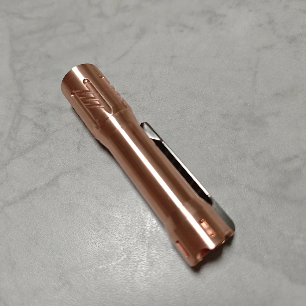 

Portable Pocket Copper EDC Flashlight 14500(Without Battery)