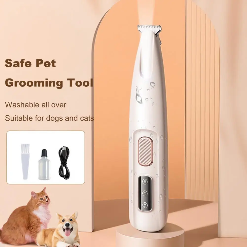 High-performance Pet Grooming Tool Electric Dog Paw Trimmer with Led Light Rechargeable Pet Grooming Tool for Paws Low for Dogs