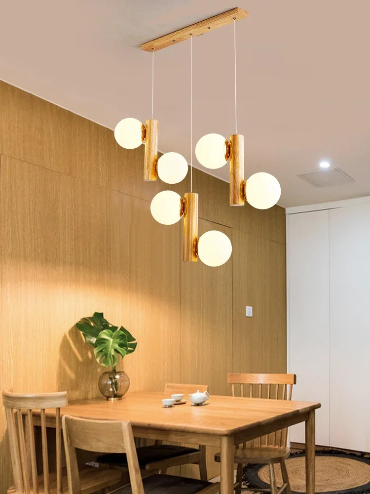 

2023 Simple Log Style E27 Pendant Lamp Is Used for Bedroom Study Living Room Dining Table Interior Home Decoration Retro