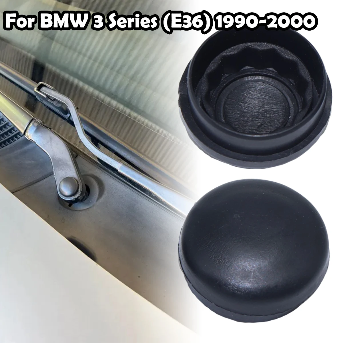 

2pc 133955435 For BMW 3 Series (E36) Front Windscreen Wiper Arm Nut Cap Bolt Rocker Cover accessories 1990 1991 1992 1993 - 2000
