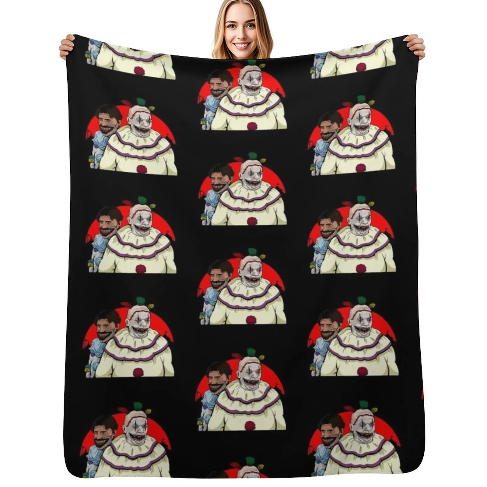 

Freak Show Dandy & Twisty the Clown AHS Season 4 Throw Blanket Winter beds Furrys Blankets For Baby Decoratives Blankets