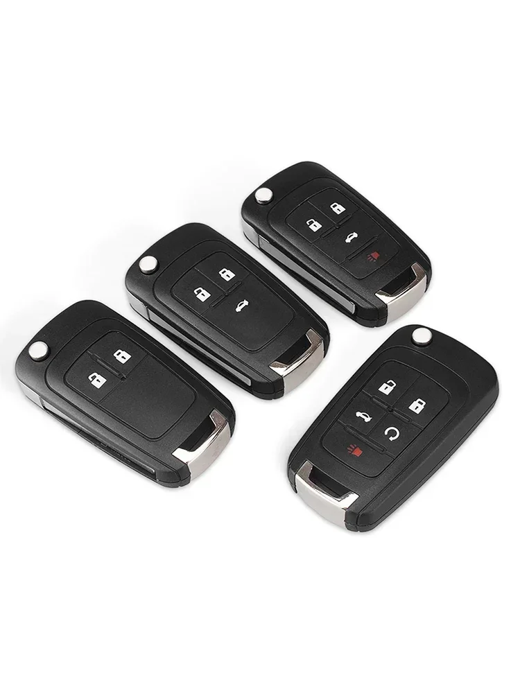 KEYYOU 10 Stück 2/3/4/5 Tasten Schlüsselgehäuse für VAUXHALL OPEL Insignia Astra J Zafira C Mokka Autofernbedienung Schlüsselgehäuse HU100 Klinge